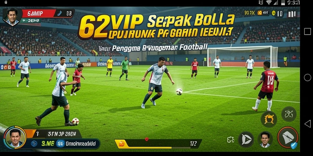 Tangkapan layar 62VIP menunjukkan aksi seru dalam permainan sepak bola.
