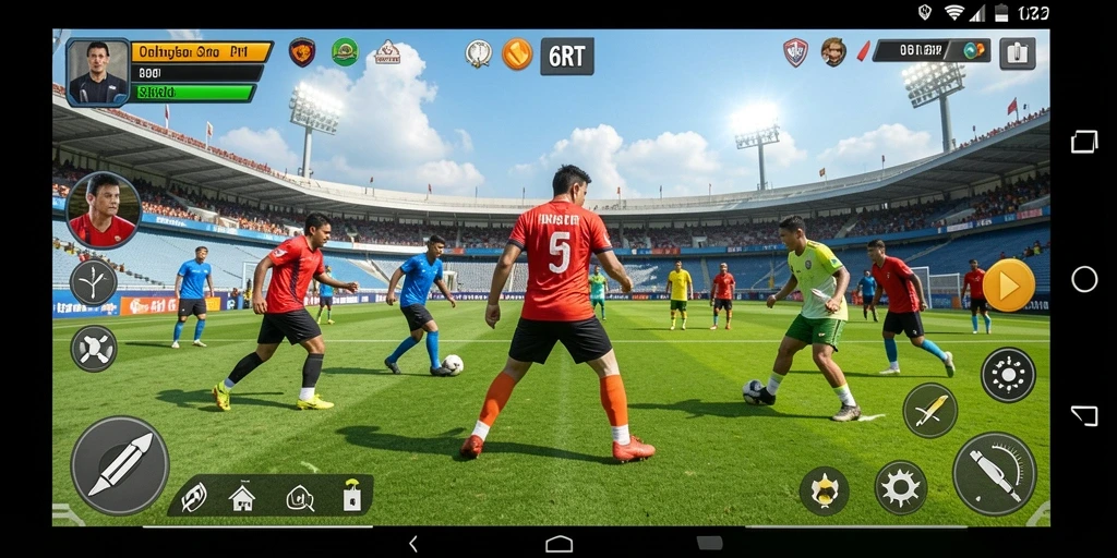 Tampilan gameplay yang menarik dalam permainan olahraga 6RT.