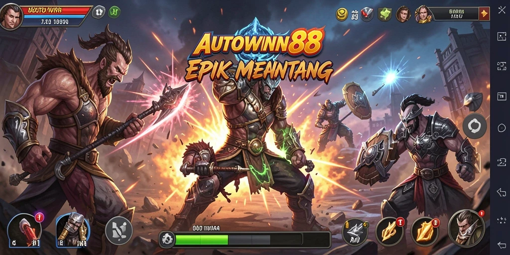 Gameplay pertarungan seru di AUTOWIN88 dengan karakter unik.