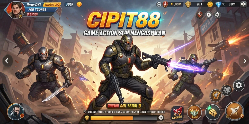 Screenshot CIPIT88 menampilkan aksi intens dan grafis yang memukau.