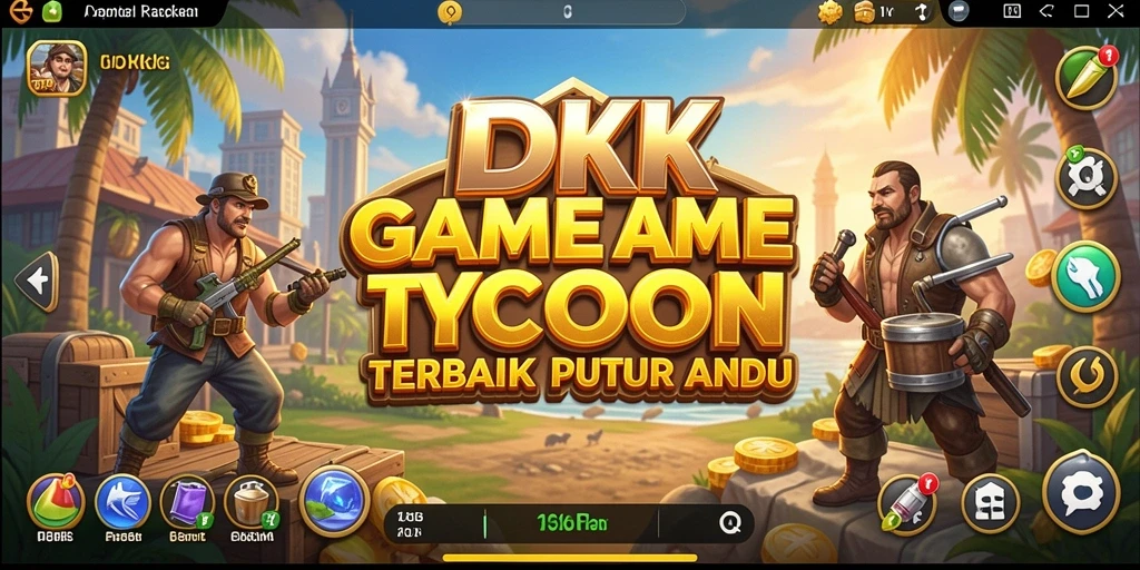 Tampilan gameplay <strong>DKK</strong> yang memukau dalam membangun bisnis.