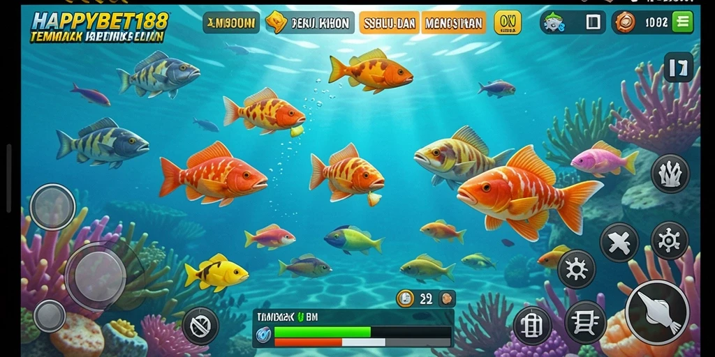 Gameplay seru dan dinamis di HAPPYBET188, penuh aksi tembak ikan.