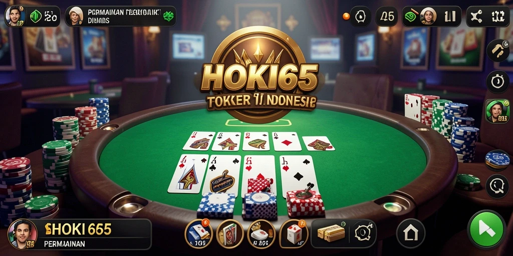 Screenshot HOKI65 menampilkan aksi permainan poker yang seru.