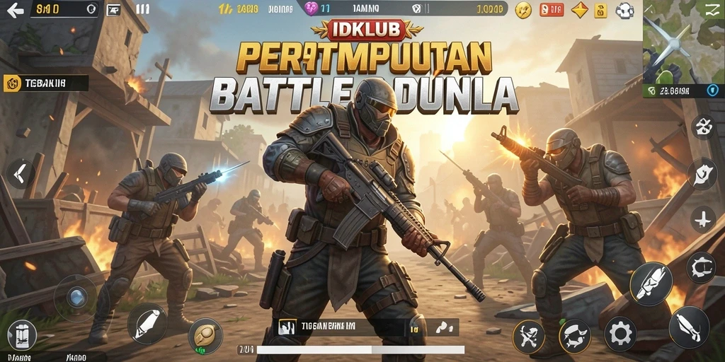 Gameplay seru dan mendebarkan di dunia Battle Royale IDKLUB.