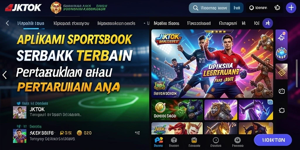 Screenshot JKTOK menampilkan antarmuka taruhan olahraga yang menarik.
