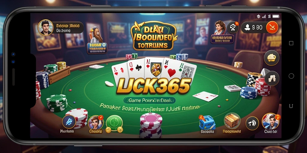 Screenshot dari gameplay LUCK365 yang menampilkan suasana permainan poker seru.