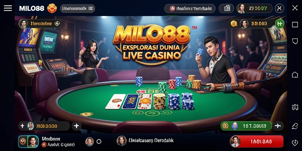 Gameplay seru MILO88 dengan dealer langsung di Live Casino.