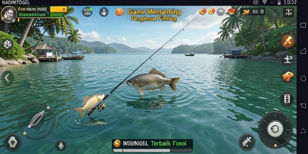 Tampilan gameplay NADIMTOGEL yang mendebarkan saat memancing.