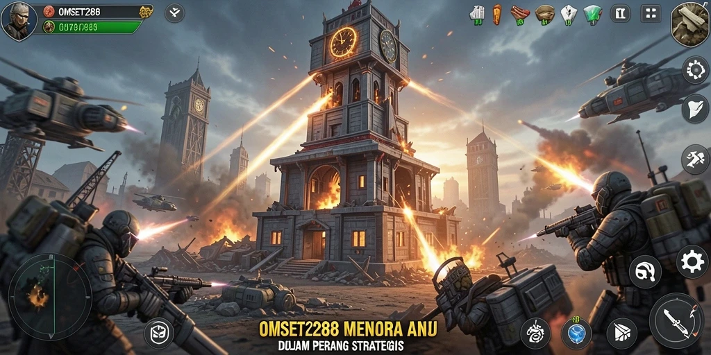 Tangkapan layar menampilkan aksi menegangkan dalam permainan Tower Defense.