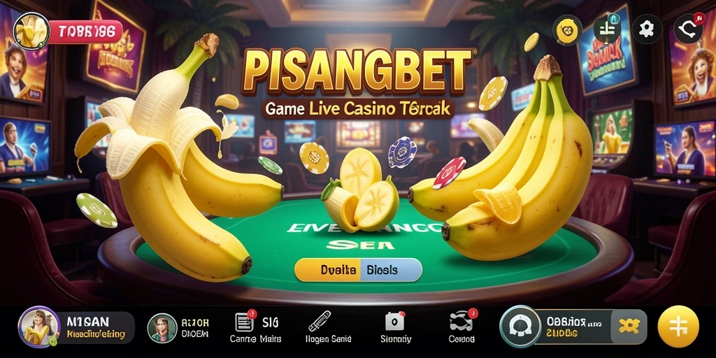Tampilan gameplay PISANGBET dengan dealer profesional di Live Casino.