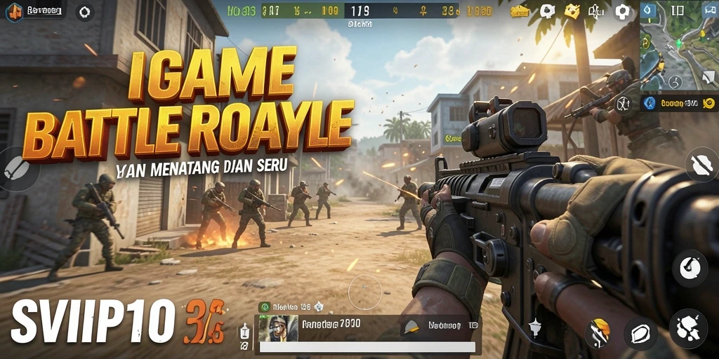 Tampilan menarik dari gameplay SVIP10 dalam pertempuran Battle Royale yang seru.