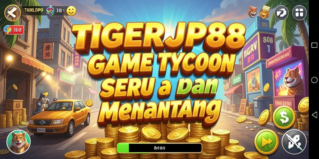 Tampilan gameplay menarik dari TIGERJP88 dengan elemen Tycoon.